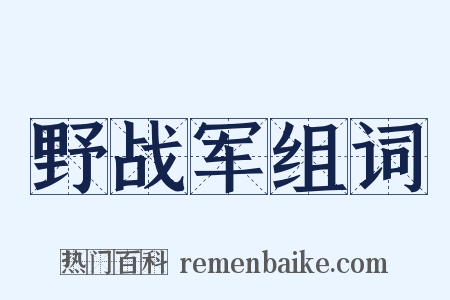野战军组词是什么意思的图片